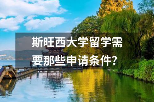 斯旺西大學留學需要那些申請條件？