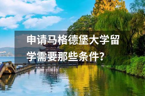 申請馬格德堡大學(xué)留學(xué)需要那些條件？